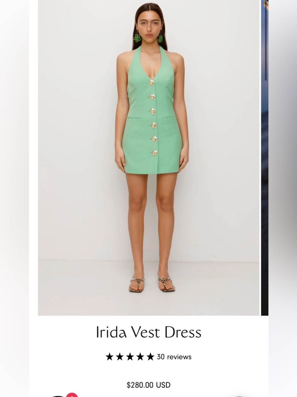 The Wolf Gang Irida Vest Dress - sage